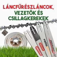 Láncfűrész láncok, láncvezetők és csillagkerekek