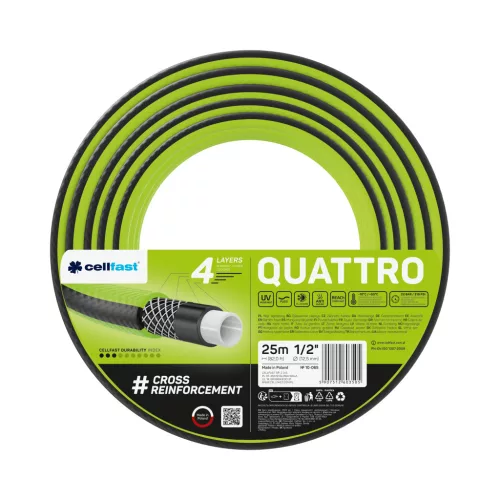 CELLFAST 4-vrstvová záhradná hadica QUATTRO 1/2" 25 m