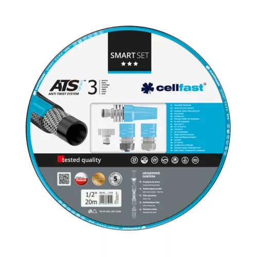 CELLFAST Zavlažovacia hadica 3-vrstvová SMART SET 1/2" 20 m (K)