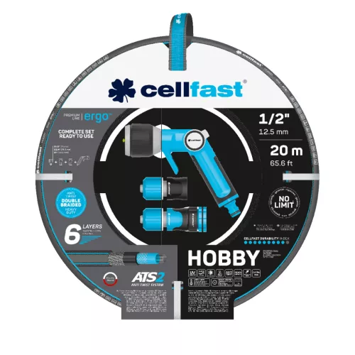 CELLFAST Zavlažovacia hadica 6-vrstvová HOBBY SET 1/2" 20 m