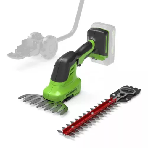 Greenworks G24SHT akkumulátoros sövényvágó és gyepszélvágó olló 24 V, 20 cm penge (akku és töltő nélkül)
