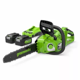   Greenworks GD24X2CS36K4X akkumulátoros láncfűrész 48 V, 36 cm-es vezetőlemez (akkumulátorokkal és töltővel)