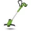 Greenworks G24LT28 akkumulátoros fűszegélynyíró 28 cm, 1,6 mm damil 24V (2 Ah akkumulátorral és mikro töltővel)