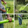 Greenworks G24LT28 akkumulátoros fűszegélynyíró 28 cm, 1,6 mm damil 24V (2 Ah akkumulátorral és mikro töltővel)