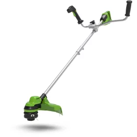   Greenworks GD24X2BCB akkumulátoros bozótvágó 48 V (2 × 24 V), damilfej + vágótárcsa tartozékkal (akku és töltő nélkül)