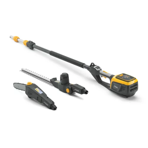 STIGA MT 500e Kit akkumulátoros multi-tool – magassági ágvágó és sövényvágó, 48V, akkumulátorral és töltővel