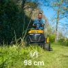 STIGA akkumulátoros, oldalkidobós fűnyíró traktor TORNADO 398e (akkumulátor nélkül)