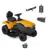 STIGA akkumulátoros, oldalkidobós fűnyíró traktor TORNADO 398e (akkumulátor nélkül)