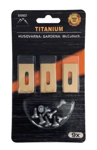 Tartalék kés robotfűnyíróhoz Husqvarna / Gardena 35 mm – 9 db EVEREST Titanium