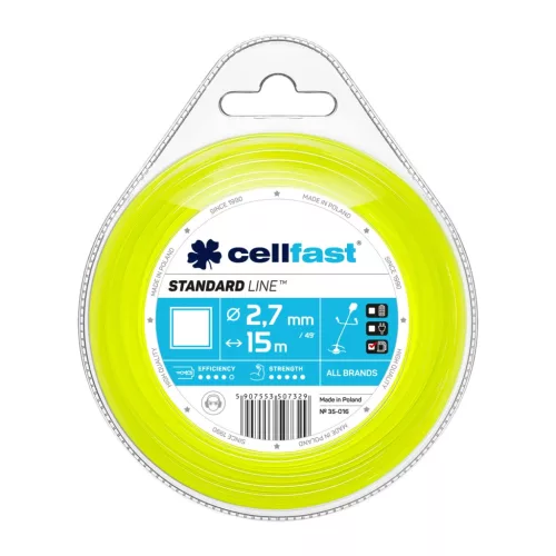 CELLFAST Damil szögletes STANDARD 2,7 mm x 15 m