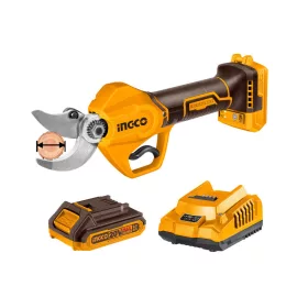   INGCO Akkus metszőolló 25 mm szénkefe nélküli 20 V (1 x 2,0 Ah akku + töltő)