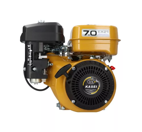 Kasei motor EX21 s vodorovnou osou, objemom 211 cm³ a výkonom 5,1 kW, prémiová kvalita, rozmery 20x60 mm