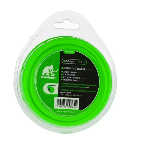 Struna 2 mm okrúhla 15 metrov MAMMUT v blistri
