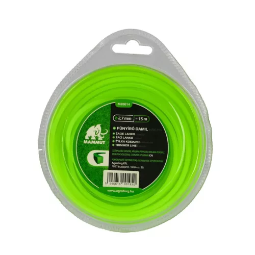 Struna 2,7 mm hranatá 15 metrov MAMMUT v blistri